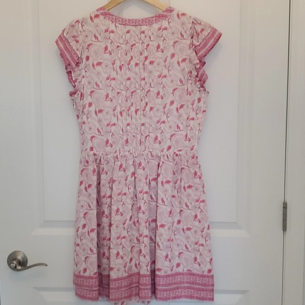 Vineyard Vines Nora Pintuck Dress, Size S, Pink, White & Purple - Picture 8 of 11